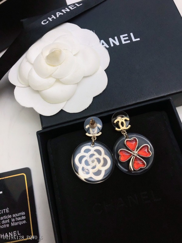 香奈兒Chanel亞克力耳釘 Chanel新款施華洛世奇水晶方鑽耳釘 香奈兒耳釘
