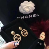 Chanel新款2017小香圓圈珍珠耳環 香奈兒耳釘 女生耳環 香奈兒耳墜 雙C耳環