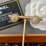 Chanel小香早春新款珍珠耳環 水鑽拼接 雙c耳釘 日常小耳釘 香奈兒耳釘