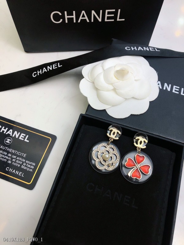 香奈兒Chanel亞克力耳釘 Chanel新款施華洛世奇水晶方鑽耳釘 香奈兒耳釘