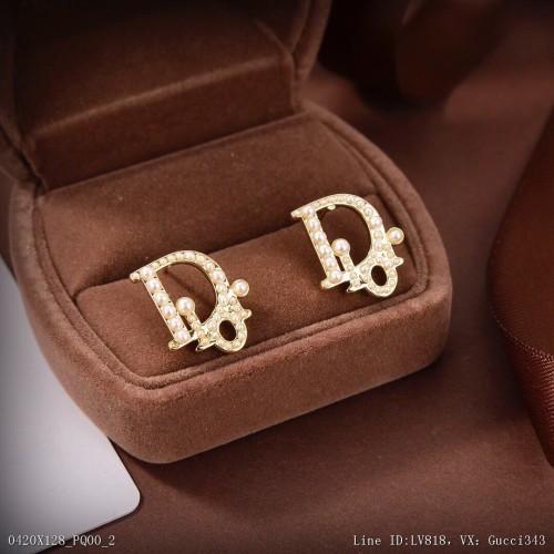 00101_X128PQ00_2020新款Dior迪奧字母耳釘專櫃新款上市美得不要不要的唯美浪漫人