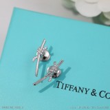 00003_X128PB00_新款Tiffany繩結耳釘短款銀針亞金材質帶原版logo美的窒息今年最火爆
