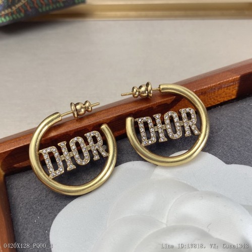 00012_X128PQ00_Dior迪奧熱賣耳釘DIOR字母系列高端定制微鑲高碳鑽高富美必入款