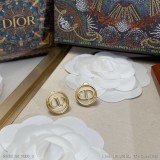 00011_X128PQ00_Dior迪奧新款復古字母CD耳釘專櫃一致黃銅材質采用復古金色作為主