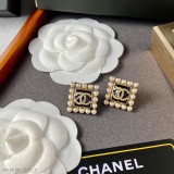 Chanel小香早夏新款埃及系列水鑽珍珠大雙c耳釘 香奈兒耳釘 紐扣耳釘 耳釘耳環