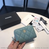 Chanel新顏色彩色細球魚子醬牛皮12個顏色古典系零錢拉鏈包