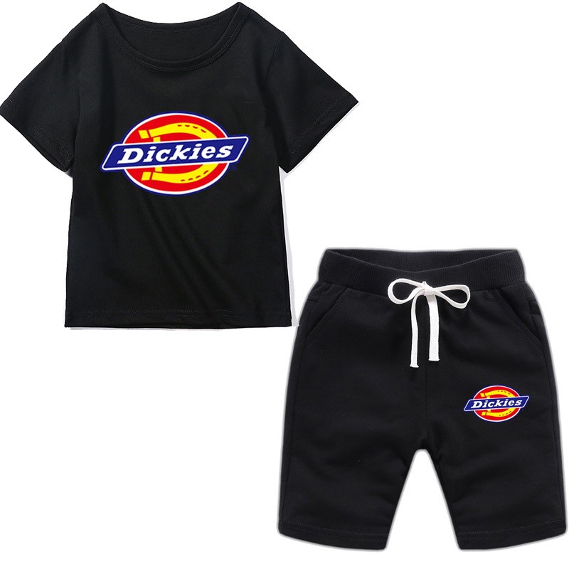 兒童 童裝批發 Dickies 迪凱斯 短T 兒童短褲 韓國童裝 兒童套裝 童裝 兩件式套裝 短T+短褲 短褲 套裝 男童套裝