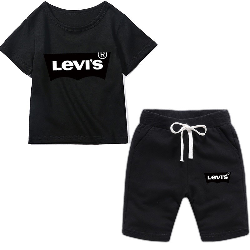 Levis 李維斯 短T 韓國童裝 男童套裝 兒童套裝 兒童短褲 兩件式套裝 童裝批發 童裝 兒童 套裝 短褲 短T+短褲