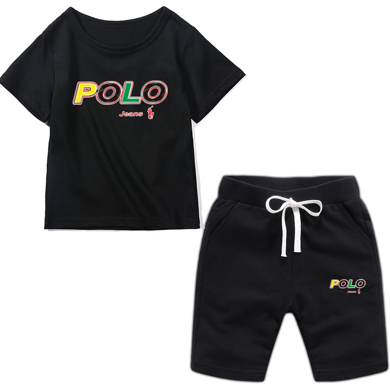 POLO 保羅 短T+短褲 套裝 兩件式套裝 童裝批發 短T 男童套裝 兒童短褲 韓國童裝 兒童 童裝 短褲 兒童套裝
