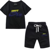 Nike 耐克 耐吉 套裝 短T 男童套裝 短T+短褲 兩件式套裝 韓國童裝 兒童短褲 短褲 兒童套裝 童裝批發 兒童 童裝