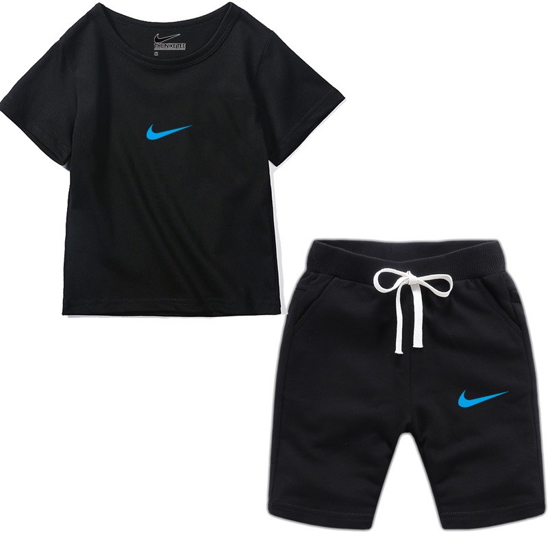 Nike 耐克 耐吉 套裝 短T 男童套裝 短T+短褲 兩件式套裝 韓國童裝 兒童短褲 短褲 兒童套裝 童裝批發 兒童 童裝