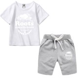Roots 加拿大 海貍 小海貍 短褲 男童套裝 兒童 韓國童裝 兩件式套裝 兒童套裝 童裝 套裝 短T+短褲 童裝批發