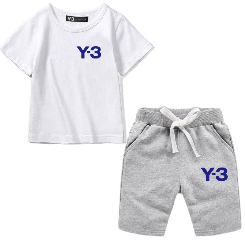 Y-3 y3 山本耀司 兒童套裝 短褲 男童套裝 短T+短褲 兒童短褲 韓國童裝 兩件式套裝 童裝批發 童裝 套裝 兒童 短T