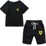 法拉利 Ferrari 短T 兒童套裝 男童套裝 兩件式套裝 短T+短褲 韓國童裝 兒童 短褲 童裝 兒童短褲 童裝批發 套裝