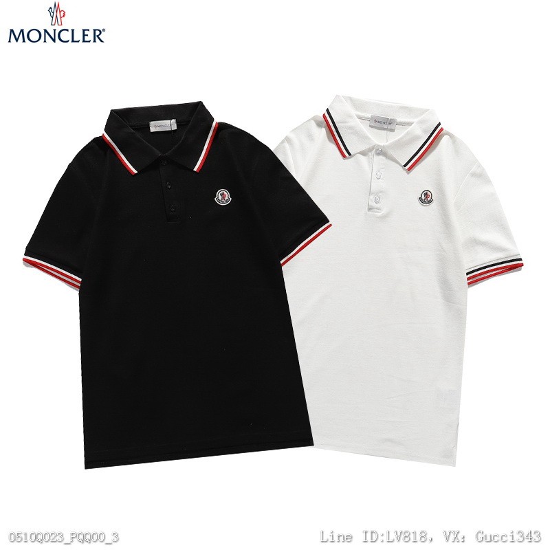 Moncler 蒙口 短T 短袖T恤 時尚百搭上衣 圓領T Polo衫 男生短袖 上衣 翻領短袖 衣服 情侶裝