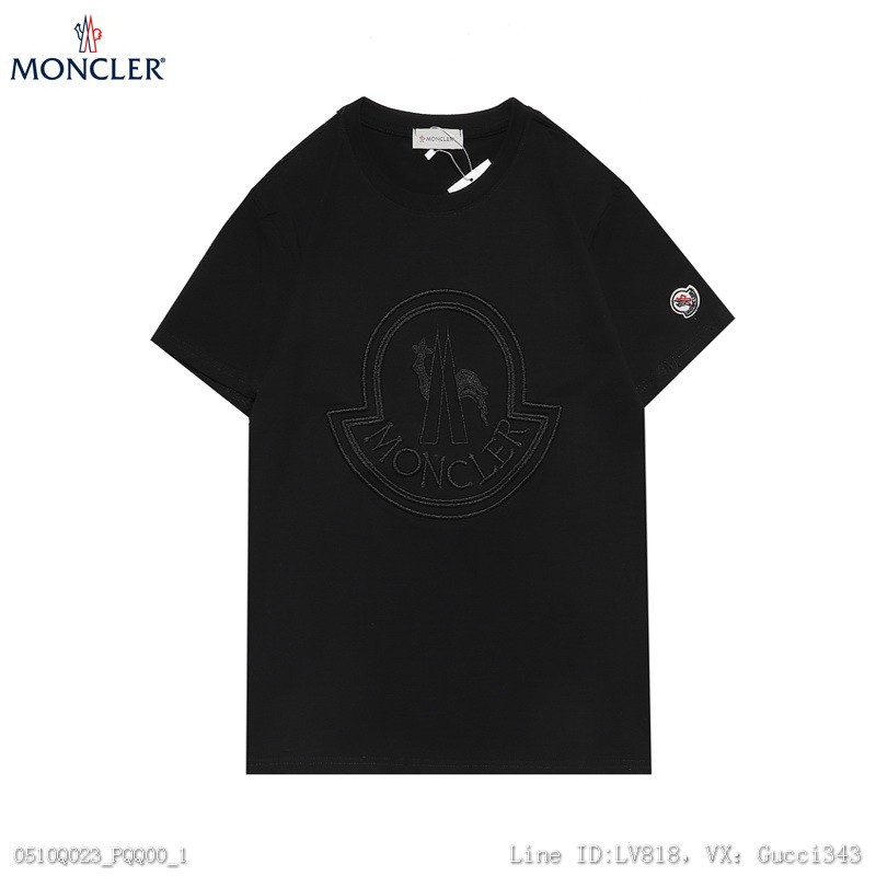 Moncler 蒙口 短T 短袖T恤 時尚百搭上衣 圓領T 男生短袖 上衣 女生短袖 短袖上衣 衣服 情侶裝