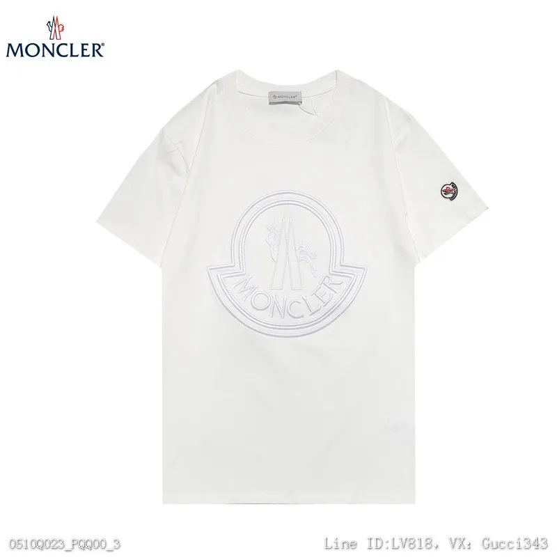 Moncler 蒙口 短T 短袖T恤 時尚百搭上衣 圓領T 男生短袖 上衣 女生短袖 短袖上衣 衣服 情侶裝