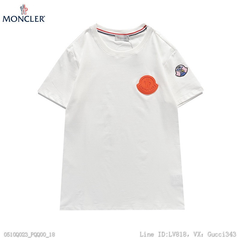 Moncler 蒙口 短T 短袖T恤 時尚百搭上衣 圓領T 男生短袖 上衣 女生短袖 短袖上衣 衣服 情侶裝