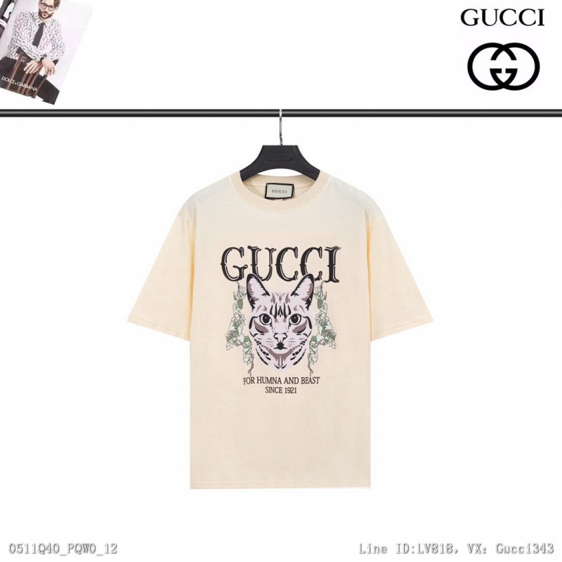 GUCCI 古馳 短袖T恤 短T 時尚百搭上衣 情侶裝 短袖SXL0412