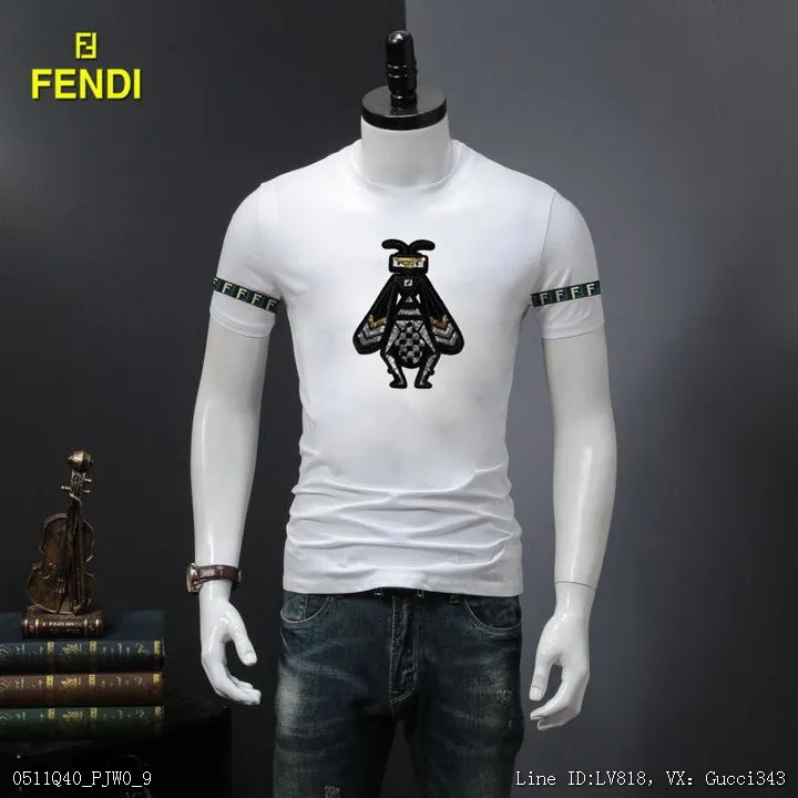 Fendi 芬迪 短袖T恤 短T 男短袖t恤 純棉T恤 新款圓領短袖M4XL41626