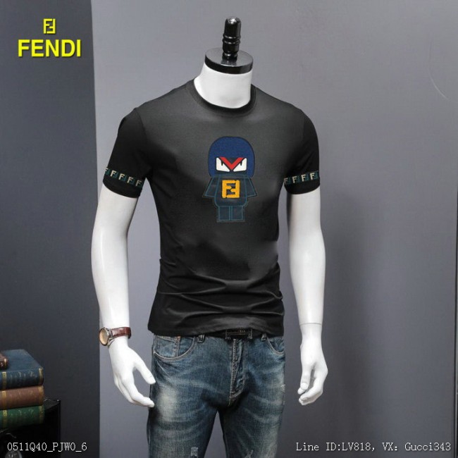 Fendi 芬迪 短袖T恤 短T 男短袖t恤 純棉T恤 新款圓領短袖M4XL41621