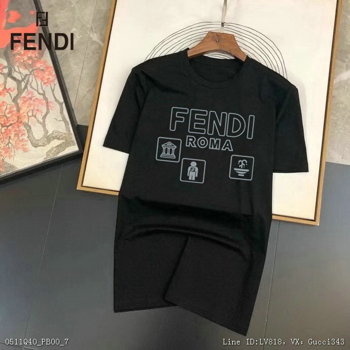 Fendi 芬迪 短袖T恤 短T 男短袖t恤 純棉T恤 新款短袖M3XL42727