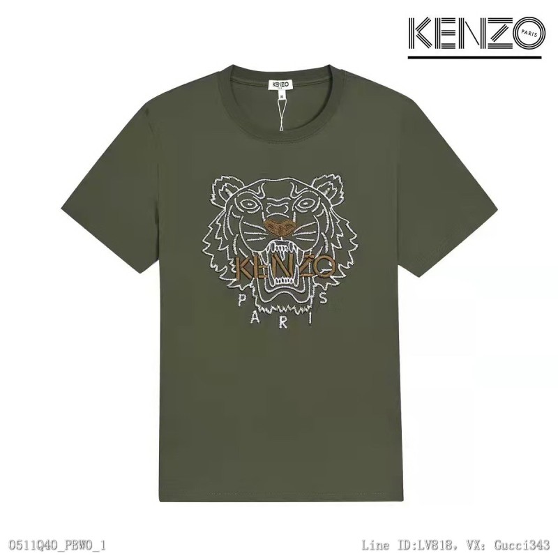 Kenzo 老虎頭 短袖T恤 短T 上衣 情侶裝 虎頭短袖SXL0408