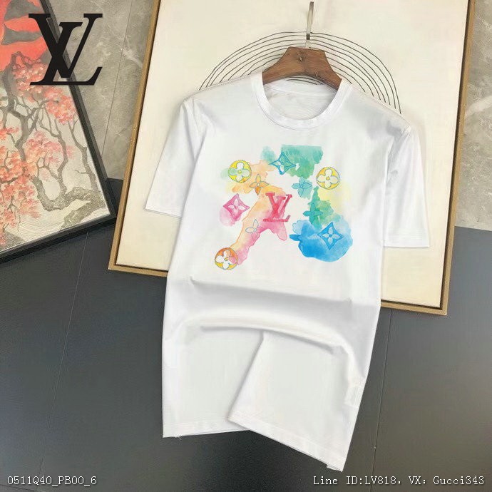 Louis Vuitton 短袖T恤 LV 短T 潮流上衣 情侶裝 新款短袖M3XL42724