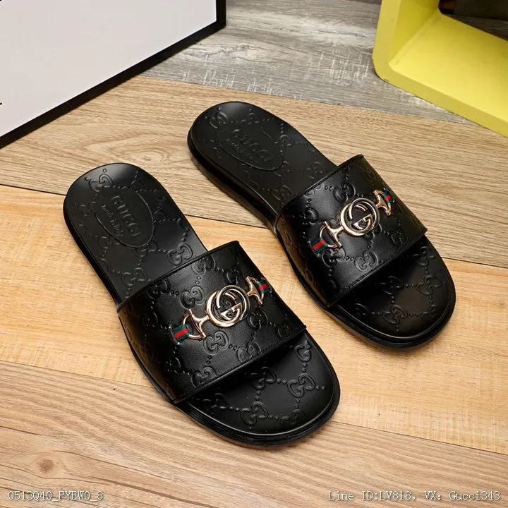 Gucci古馳男士夏季拖鞋404540225