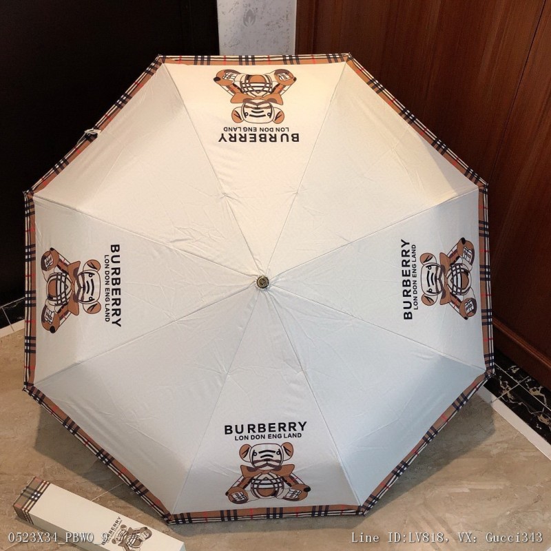 重磅推薦BURBERRY巴寶莉全自動三折睛雨傘今年最火爆新款配以今年