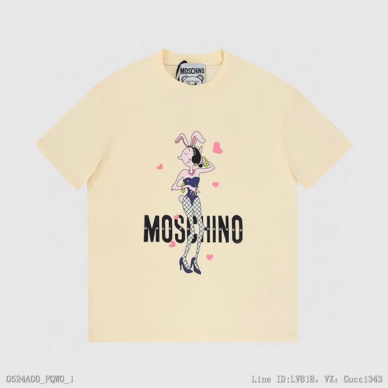 MOSCHINO22春新款美少女MOS印花短袖T恤SMLXL