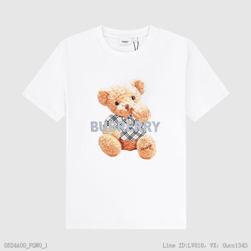 22春季新款Burberry數碼小熊T恤男女同款SMLXL