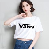 VANS 萬斯 衣服 上衣 短版上衣 運動上衣 女生短版上衣 露肚臍 短袖 短袖t 恤 棉t 短T 素t T恤