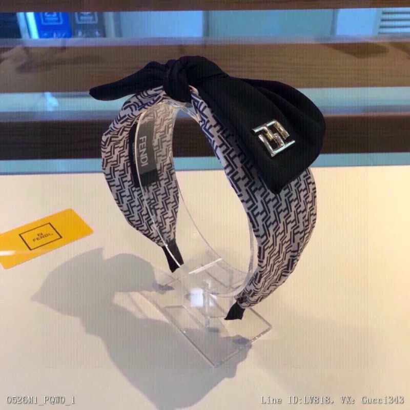 配包裝FENDI芬迪火爆新款發箍大蝴蝶結款原單11貨簡約百搭潮女必備