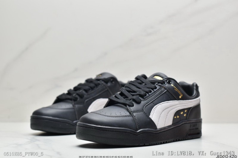 PUMA 真標彪馬SlipstreamLoBeauty休閒百搭板鞋黑黃貨號385784