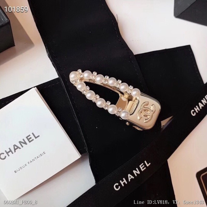 Chanel小香21年新款珍珠發夾經典雙cLogo耐看百搭甜美優雅知性原