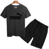 Puma 彪馬 跑步套裝 短袖套裝 短褲 男生套裝 夏季熱銷款 上衣 短T+短褲 套裝 短袖T恤 五分褲