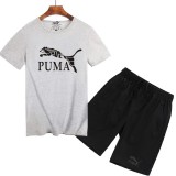 Puma 彪馬 跑步套裝 短袖T恤 上衣 男生套裝 短袖套裝 夏季熱銷款 五分褲 短T+短褲 短褲 套裝