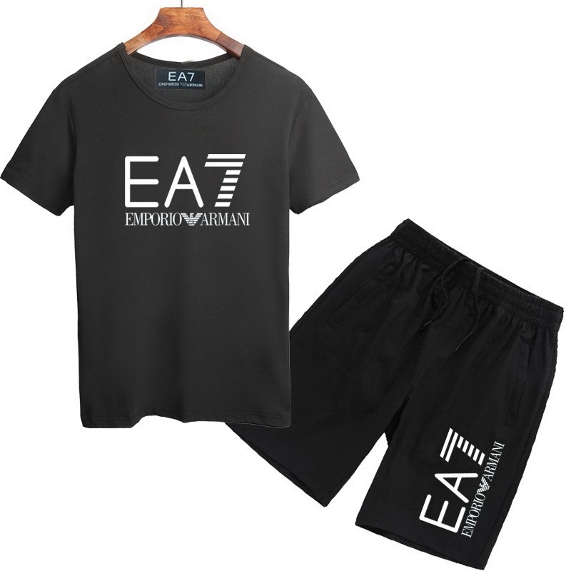 EA7 armani 阿瑪尼 短褲 上衣 五分褲 夏季熱銷款 跑步套裝 套裝 短袖T恤 男生套裝 短T+短褲 短袖套裝