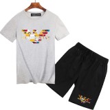 Armani 阿瑪尼 阿曼尼 跑步套裝 夏季熱銷款 短褲 男生套裝 五分褲 短袖套裝 上衣 套裝 短袖T恤 短T+短褲