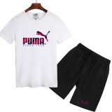 Puma 彪馬 跑步套裝 短袖套裝 短褲 男生套裝 夏季熱銷款 上衣 短T+短褲 套裝 短袖T恤 五分褲