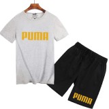 Puma 彪馬 跑步套裝 短袖套裝 短褲 男生套裝 夏季熱銷款 上衣 短T+短褲 套裝 短袖T恤 五分褲