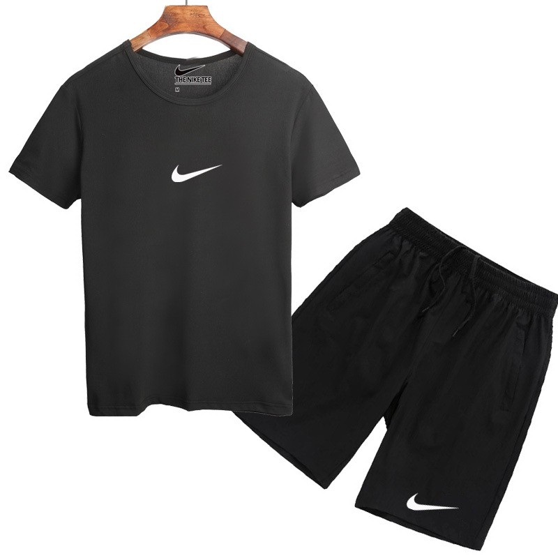 Nike 耐克 耐吉 小logo 上衣 短袖T恤 短袖套裝 五分褲 短T+短褲 男生套裝 夏季熱銷款 短褲 套裝 跑步套裝