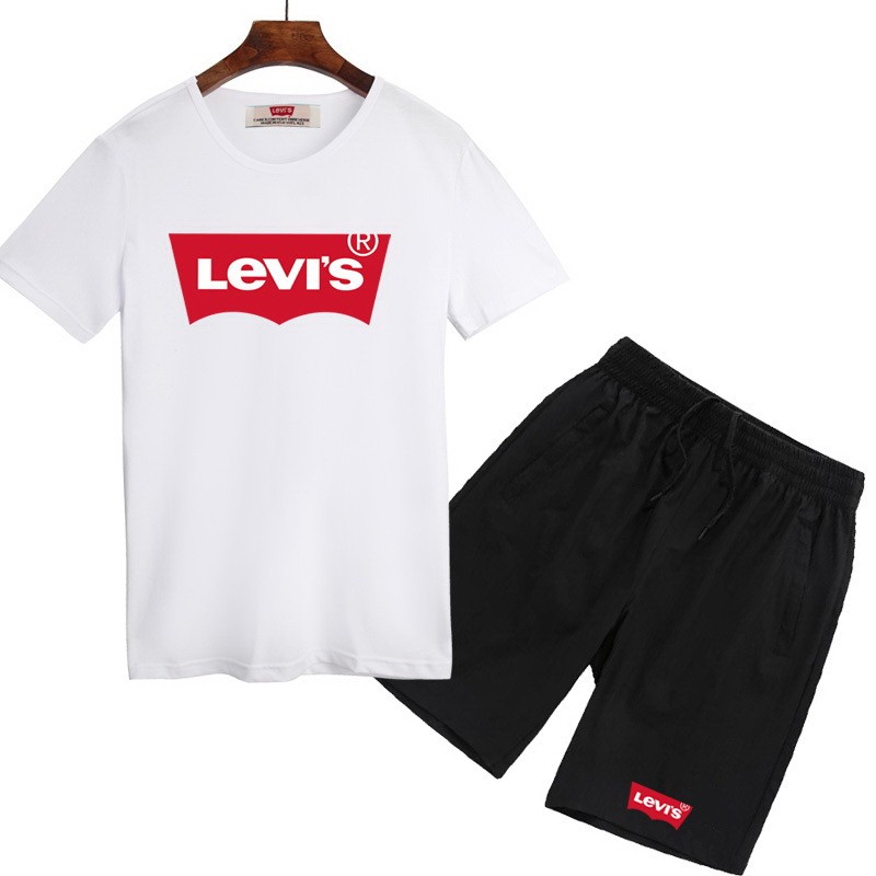 Levis 李維斯 跑步套裝 短袖套裝 短褲 套裝 五分褲 短袖T恤 短T+短褲 上衣 夏季熱銷款 男生套裝