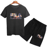 夏季熱銷款 FILA 斐樂 套裝 短T+短褲 短褲 跑步套裝 男生套裝 上衣 短袖T恤 五分褲 短袖套裝