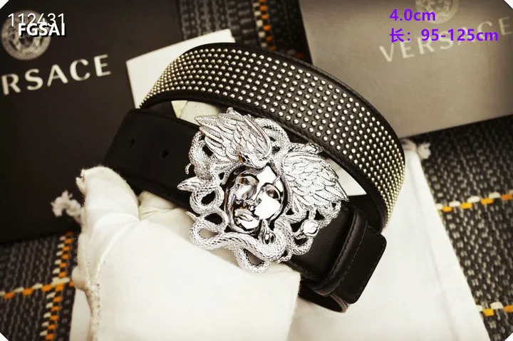 Versace 范思哲 美杜莎 皮帶 金扣 銀扣 皮帶 男生皮帶 腰帶 男生 頭層牛皮皮帶 耐折不掉皮