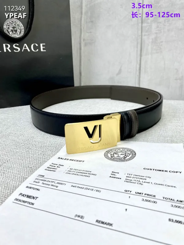 Versace 范思哲 皮帶 金扣 銀扣 皮帶 男生皮帶 腰帶 男生 頭層牛皮皮帶 耐折不掉皮