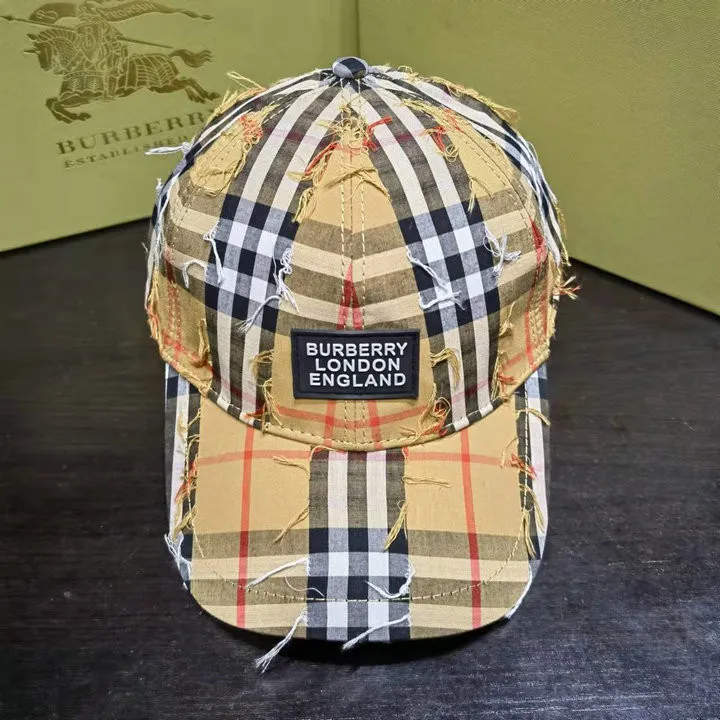 Burberry 巴寶莉 格子做舊 漁夫帽 女生 帽子 遮陽帽