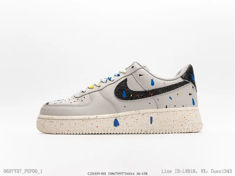 公司级耐克NikeAirForce107字母绿空军一号低帮百搭休闲运动