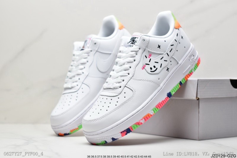 真标耐克NikeAirForce1Low空军一号低帮百搭休闲运动板鞋柔软